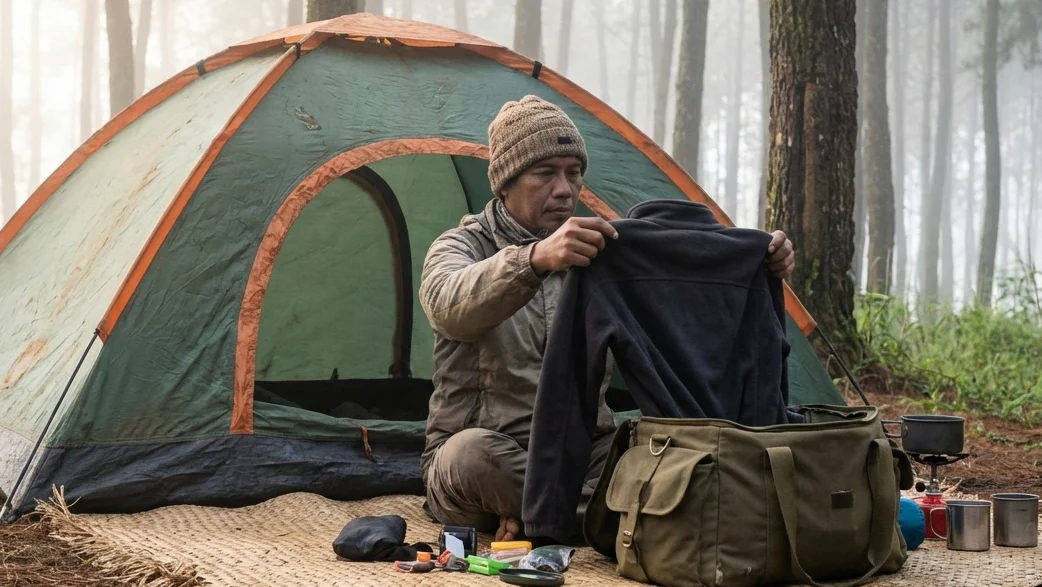 Memakai Jaket Windbreaker Sebagai Persiapan Suhu Ekstrem Pegunungan