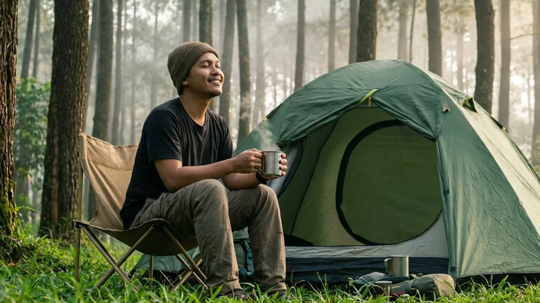 Mau Camping Tanpa Ribet Coba Serunya Menginap di Area Kemah Hutan Pinus Batu
