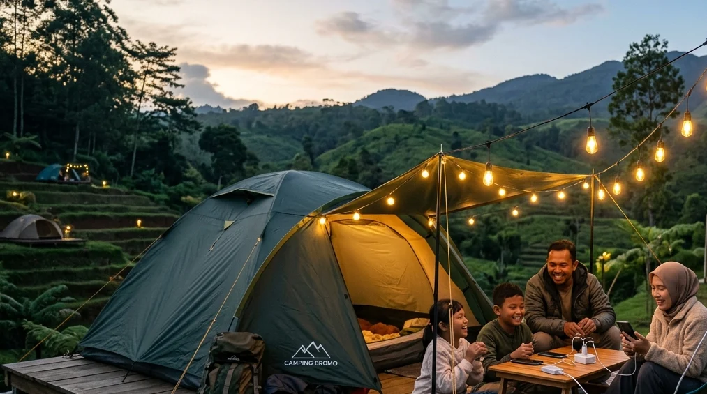 Area Parkir dan Instalasi Fasilitas di Batu Sunrise Camp