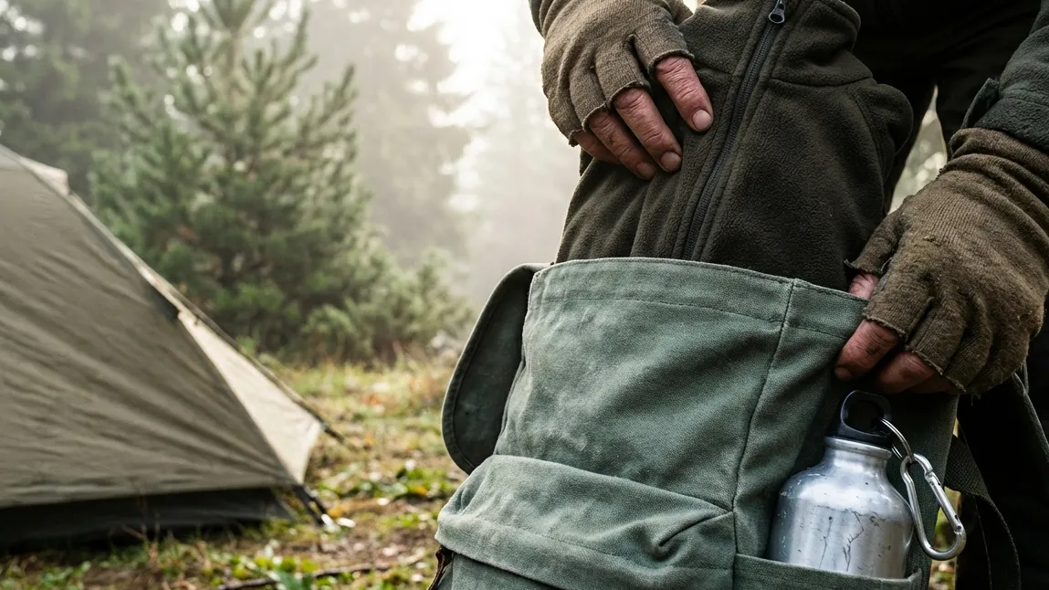 Memasukkan Jaket Fleece Ke Dalam Ransel Carrier Saat Persiapan Camping