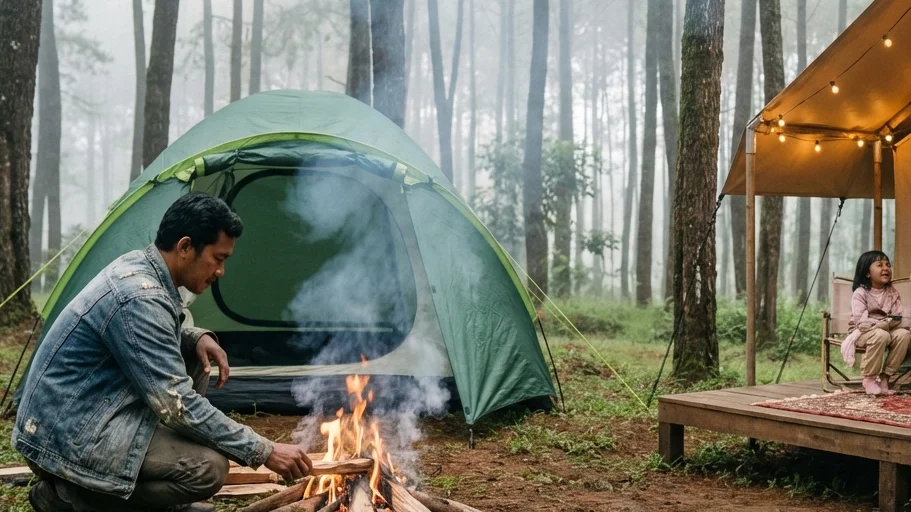 Apa Perbedaan Camping dan Glamping Kenali Kelebihan Masing-Masing Sebelum Berangkat