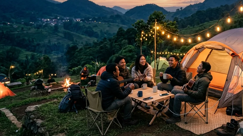 Sewa Ground Camping dengan Toilet Bersih dan Area Kemah Batu dengan Colokan Listrik Terlengkap