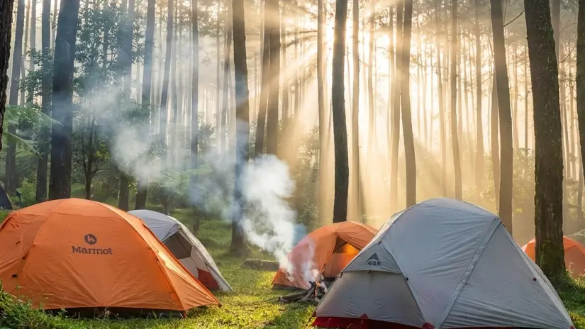 Wisata Ground Camping Batu Eksplorasi Area Kemah Hutan Pinus Batu yang Asri