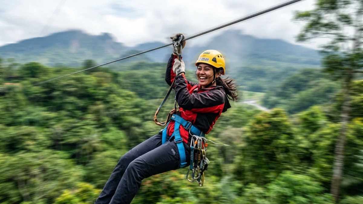 Kegiatan adventure activity outbound di alam terbuka