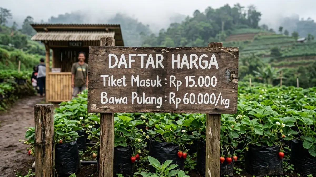 Harga Tiket Petik Strawberry Batu Terbaru