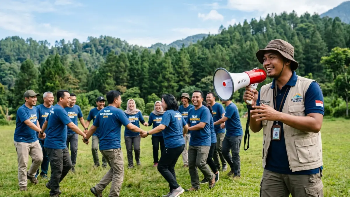 Instruktur outbound profesional di Trawas Mojokerto