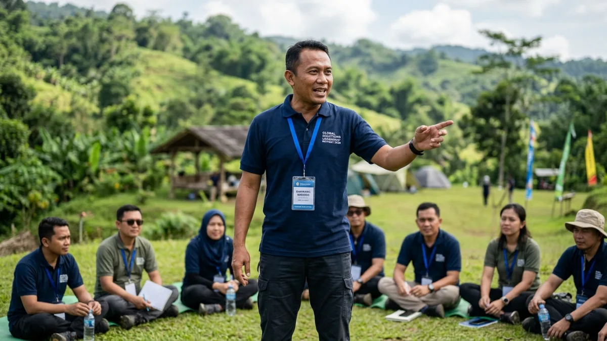 Simulasi kepemimpinan dalam kegiatan outbound