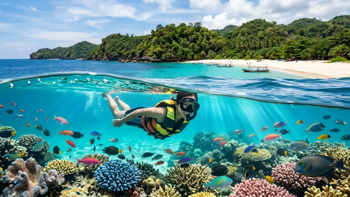 Snorkeling di Pantai Tiga Warna Malang Selatan