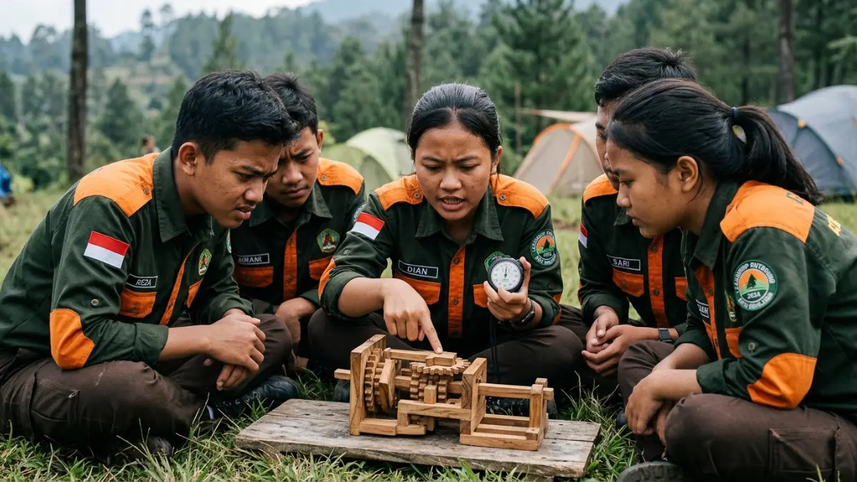 Pengambilan keputusan outbound siswa melalui tantangan kelompok