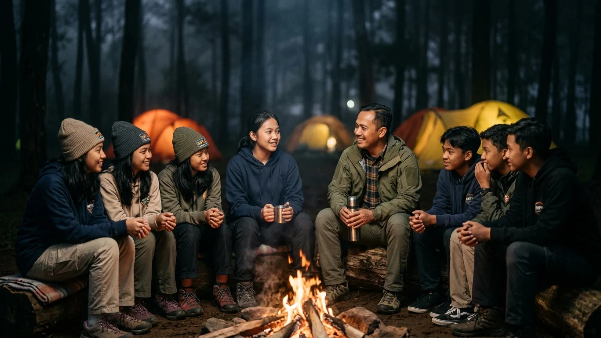 Sesi Sharing Malam dalam Kegiatan MPLS dan Team Building di Batu