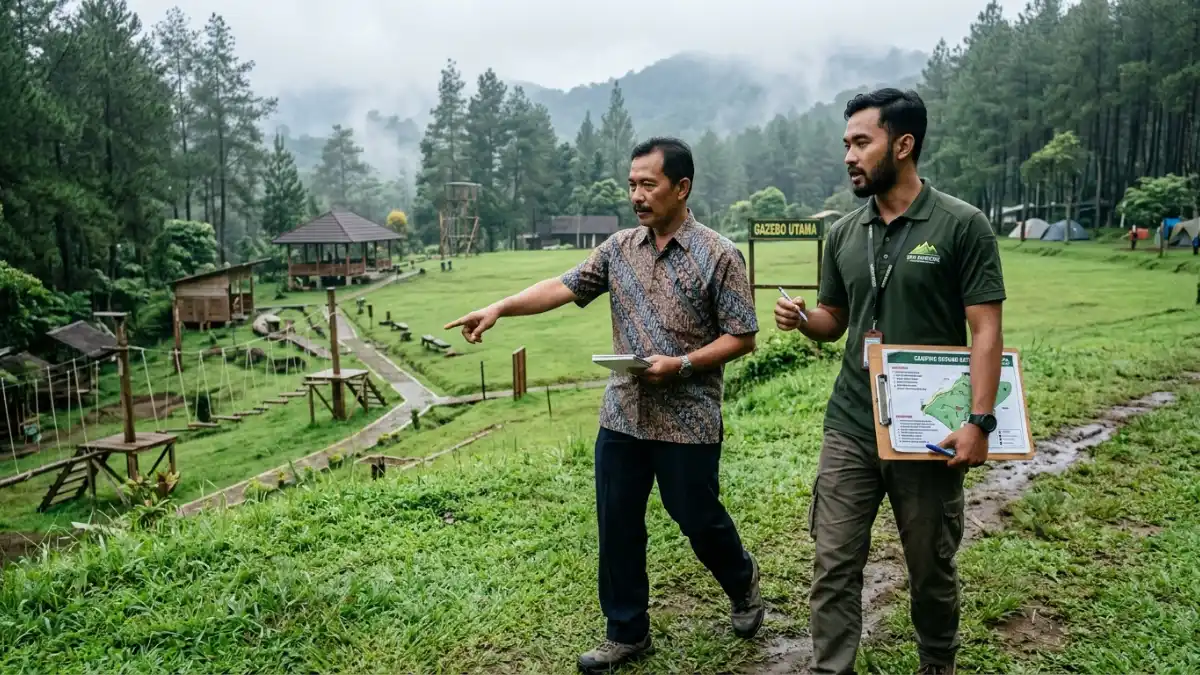 Survei lokasi outbound sekolah di Batu Malang