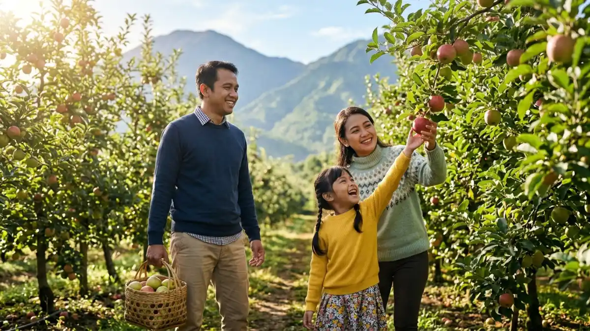 Wisata Keluarga Petik Apel Batu Malang