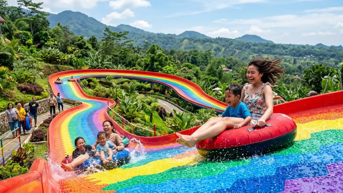 Wisata Malang Dreamland Rainbow Slide
